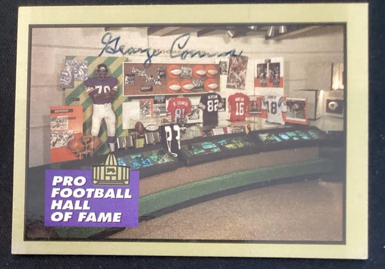 George Connor Signed 1991 Enor #159 Football Card Giants Autograph JSA