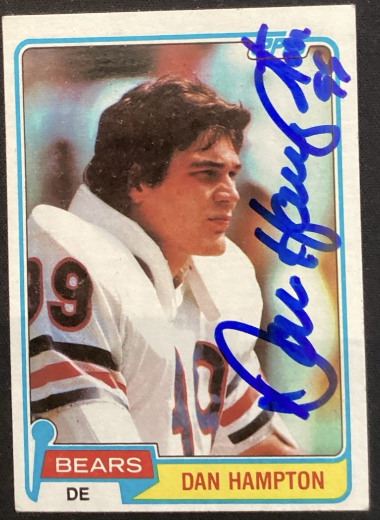 Dan Hampton Signed 1981 Topps #316 Football Card HOF Bears Rookie Autograph JSA