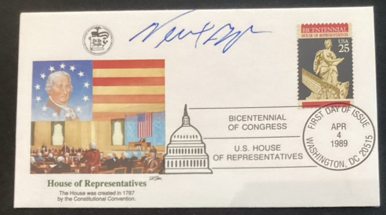Newt Gingrich Signed Envelope First Day Cover FDC Politician  Autograph SGC TPG