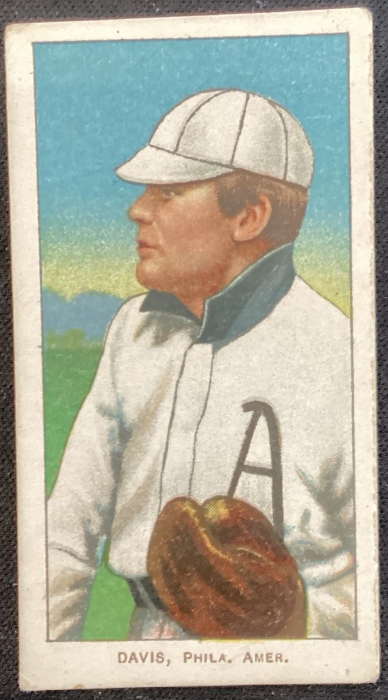 1909-11 T206 Harry Davis Sweet Caporal VGEX Philadelphia Athletics Baseball ￼