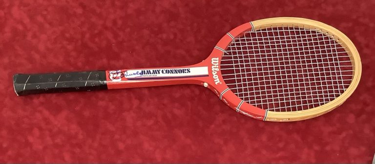 Jimmy Connors Signed Tennis Racket Vintage Wooden Model USA Open Autograph JSA