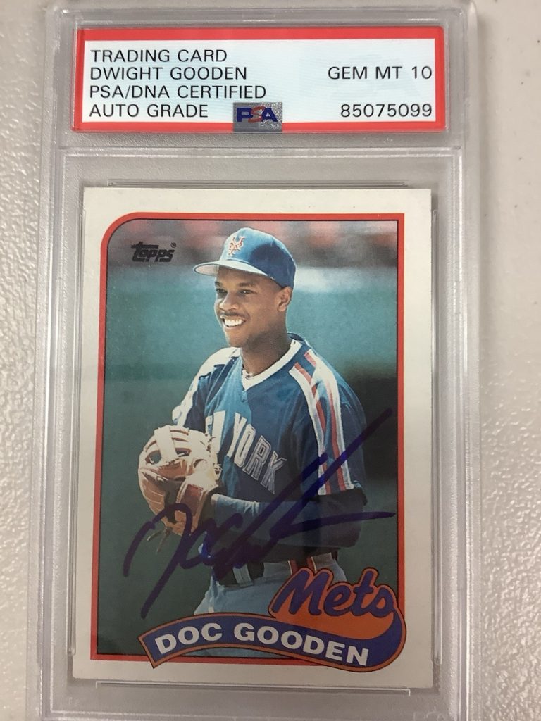 Doc Gooden Signed 1989 Topps #30 Baseball Card PSA/DNA Autograph Gem Mint 10
