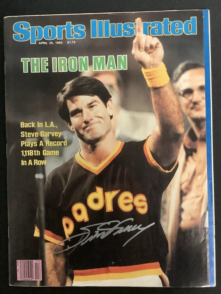 Steve Garvey Signed Sports Illustrated Mag 4/25/83 No Label Padres Autograph BAS