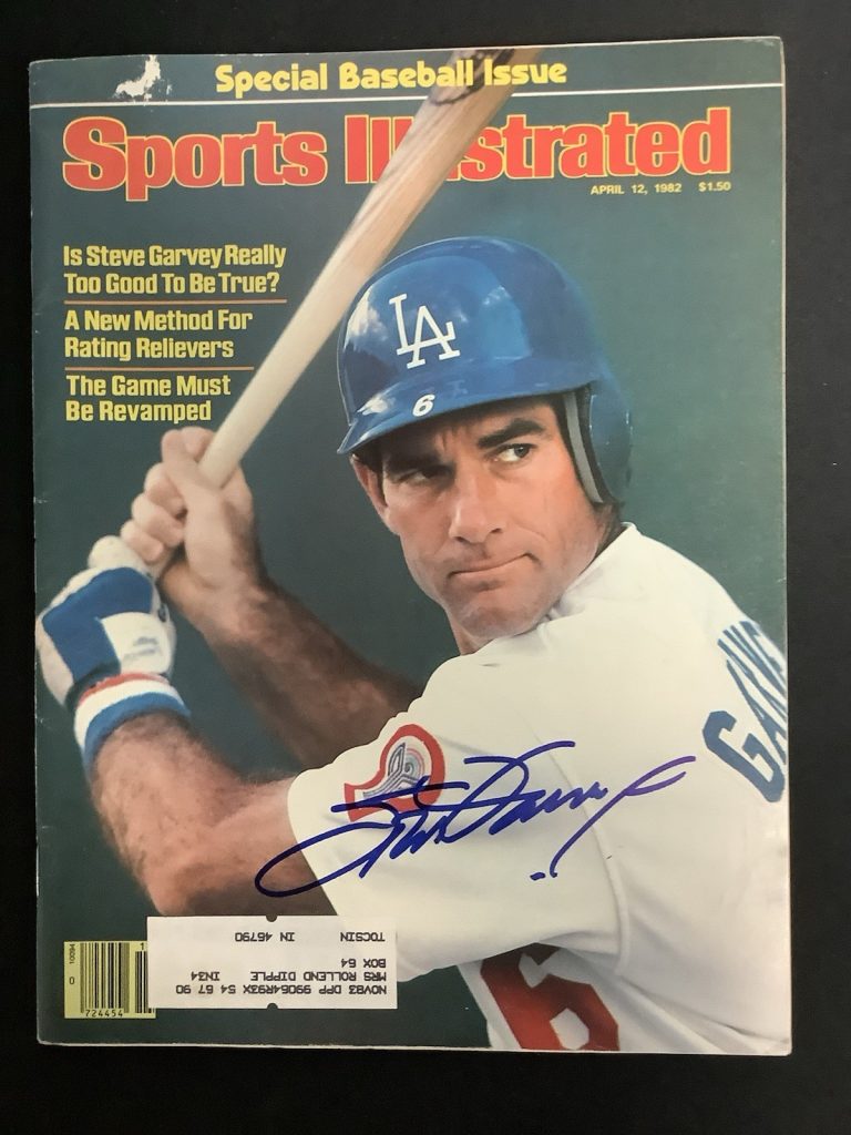 Steve Garvey Signed Sports Illustrated 4/12/82 LA Dodgers WSC Autograph BAS