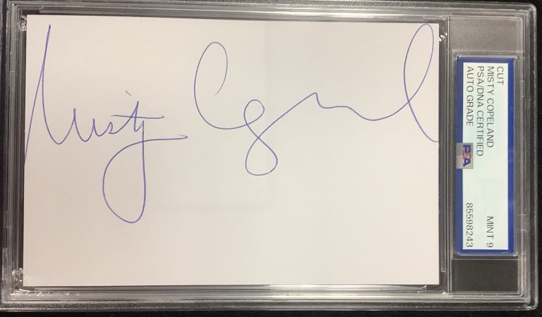 Misty Copeland Signed Cut Book Page Pro Ballet Dancer PSA/DNA Autograph Mint 9