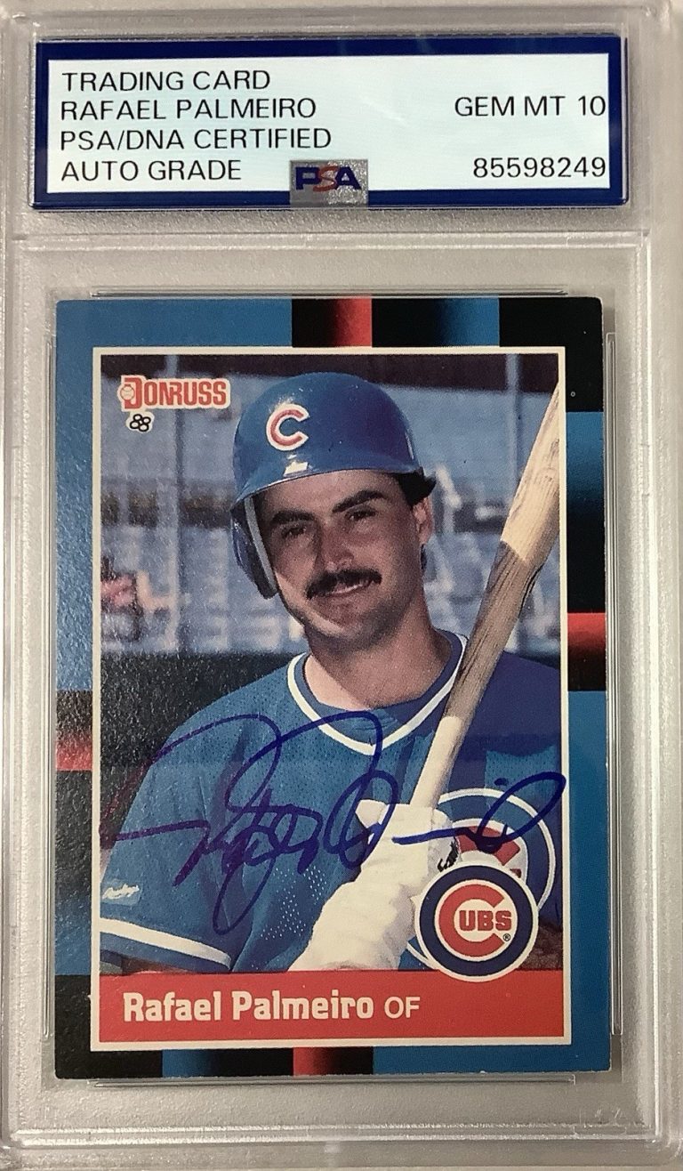 Rafael Palmeiro Signed 1988 Donruss #324 Baseball Card Texas Autograph PSA/DNA