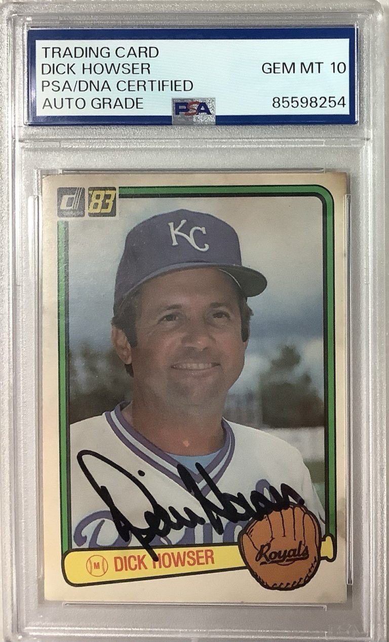Dick Howser Signed 1983 Donruss #590 Baseball Card Autograph PSA/DNA Gem 10