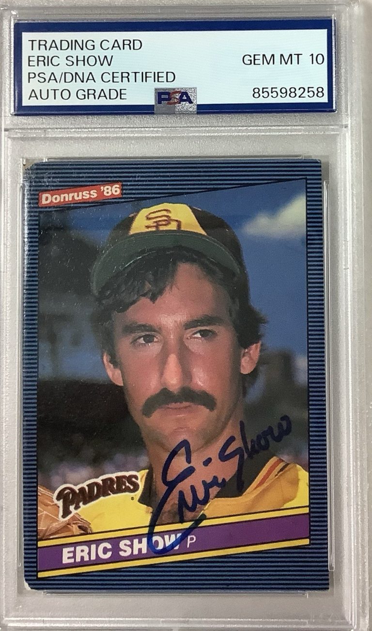Eric Show Signed 1986 Donruss #234 Baseball Card Padres Autograph PSA/DNA Gem 10