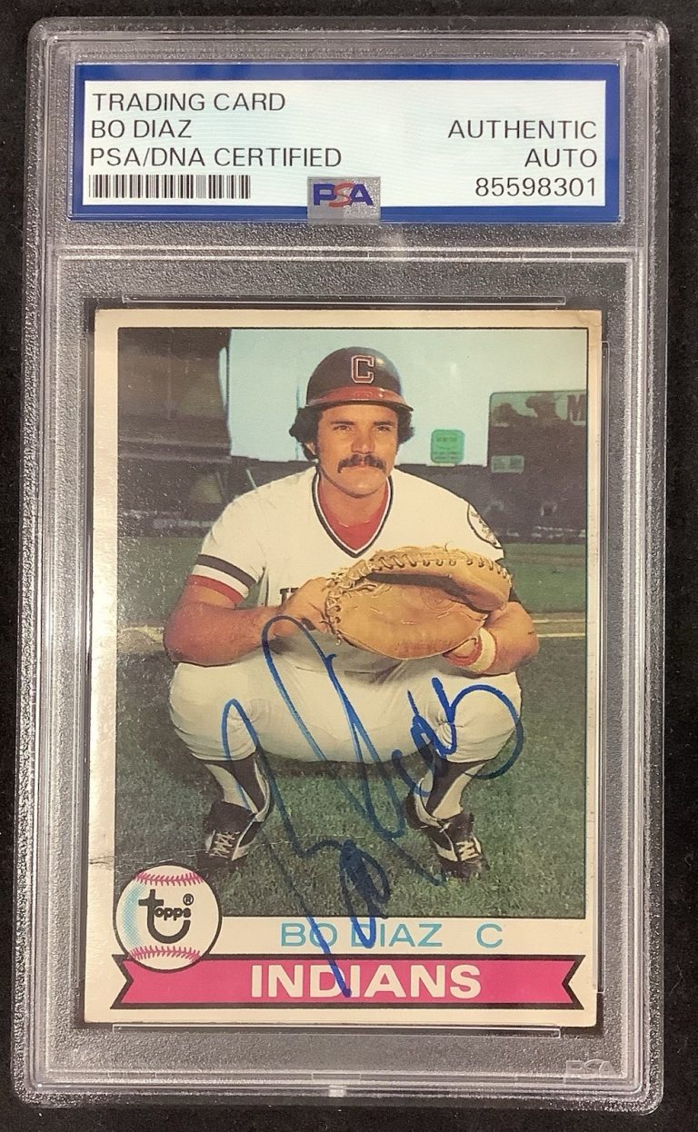 Bo Diaz Signed 1979 Topps #61 Baseball Card Indians Catcher Autograph PSA/DNA