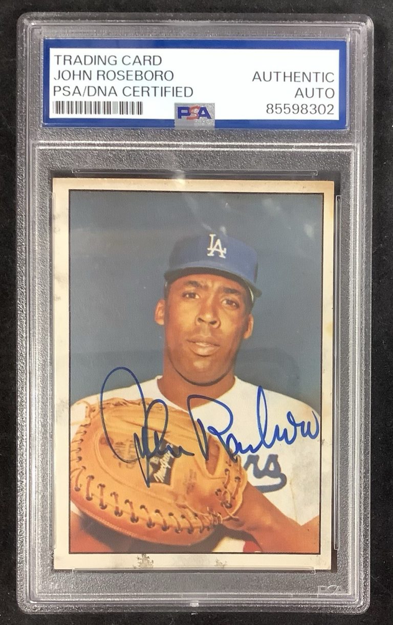 John Roseboro Signed 1978 TCMA Baseball Card Brooklyn Dodgers Autograph PSA/DNA