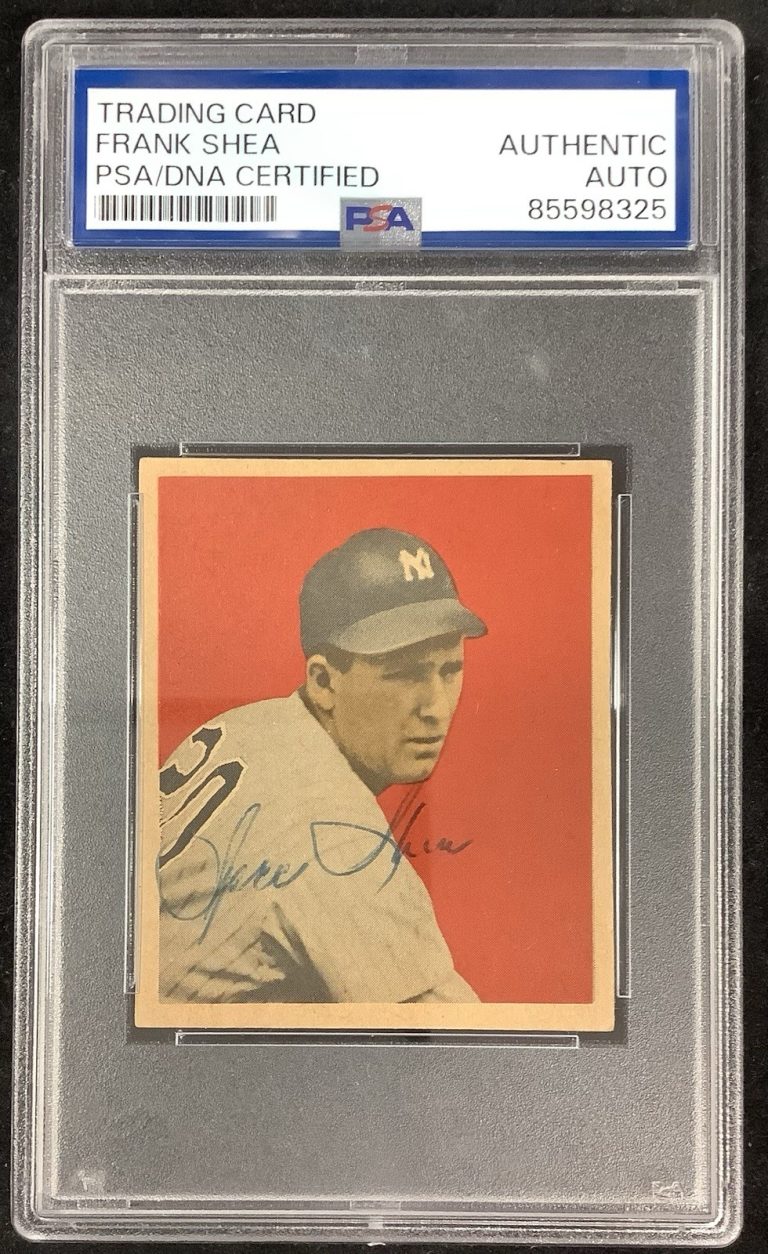 Frank Spec Shea Signed 1949 Bowman #49 Baseball Card Yankees Autograph PSA/DNA