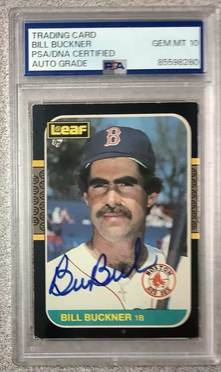 Bill Buckner Signed 1987 Leaf #241 Baseball Card Autograph PSA/DNA Gem 10