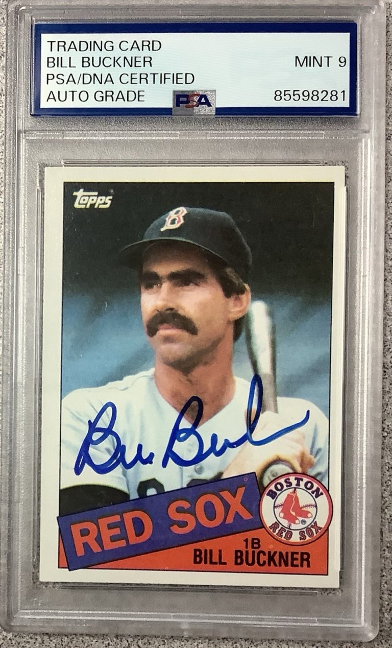 Bill Buckner Signed 1985 Topps #65 Baseball Card RedSox Autograph PSA/DNA Mint 9