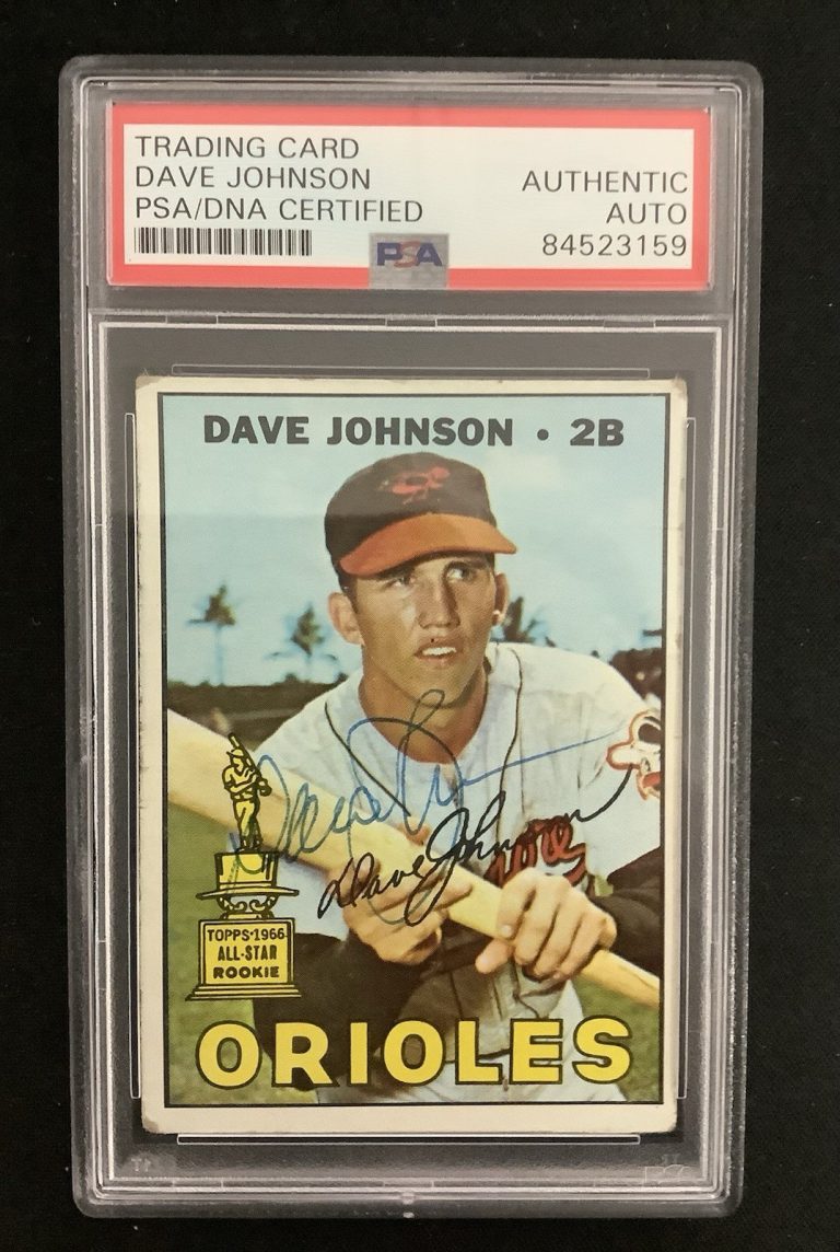 Dave Johnson Signed 1967 Topps #363 Baseball Card Rookie Card Autograph PSA/DNA