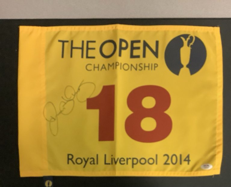Rory Mcllroy Signed 2014 British Open Flag Autograph Royal Liverpool RARE JSA
