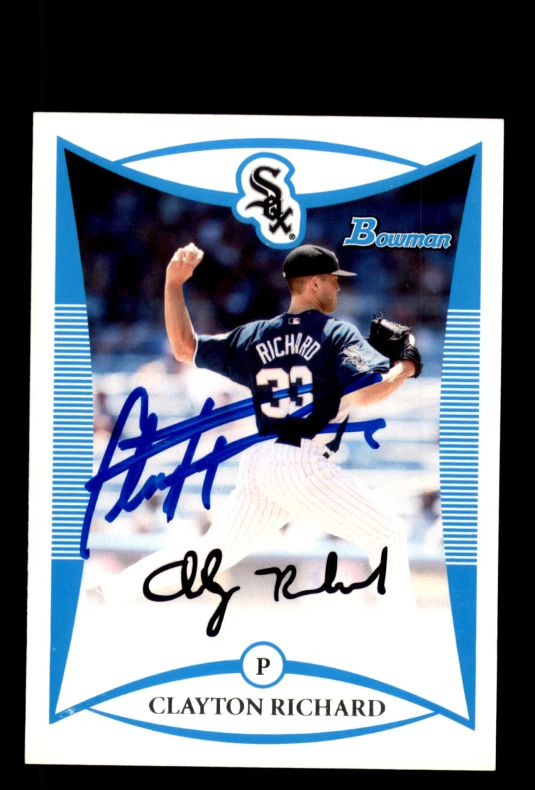Signed Baseball Card Auto Clayton Richard 2008 Bowman #BDPP102 Chicago White Sox