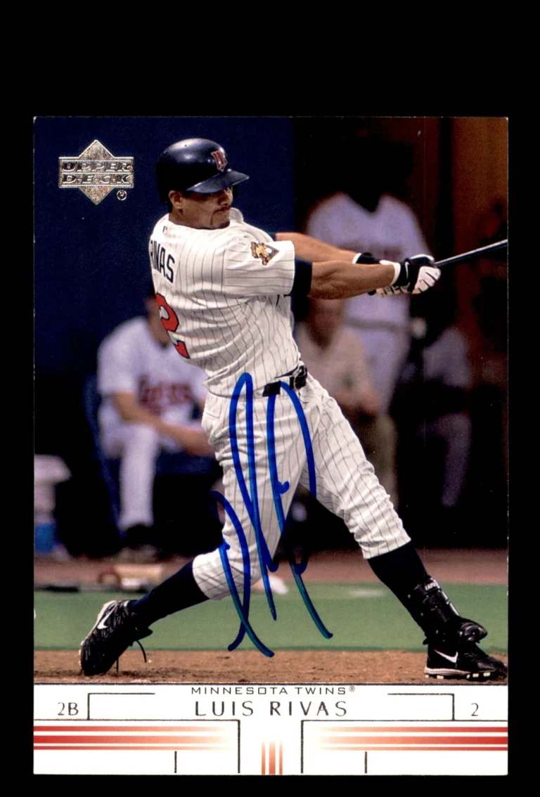 Signed Baseball Card Auto Luis Rivas 2002 Upper Deck #613 Minnesota Twins