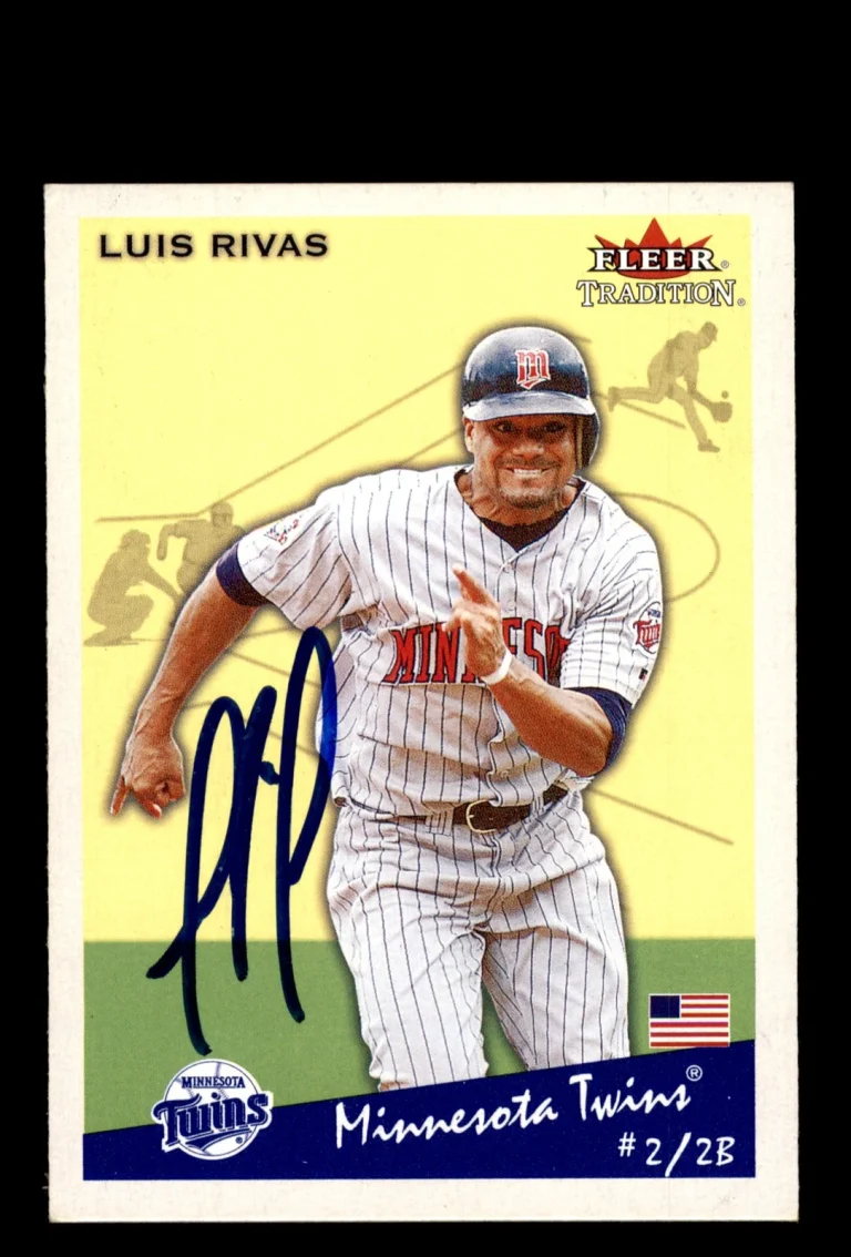 Signed Baseball Card Auto Luis Rivas 2002 Fleer Tradition #174 Minnesota Twins