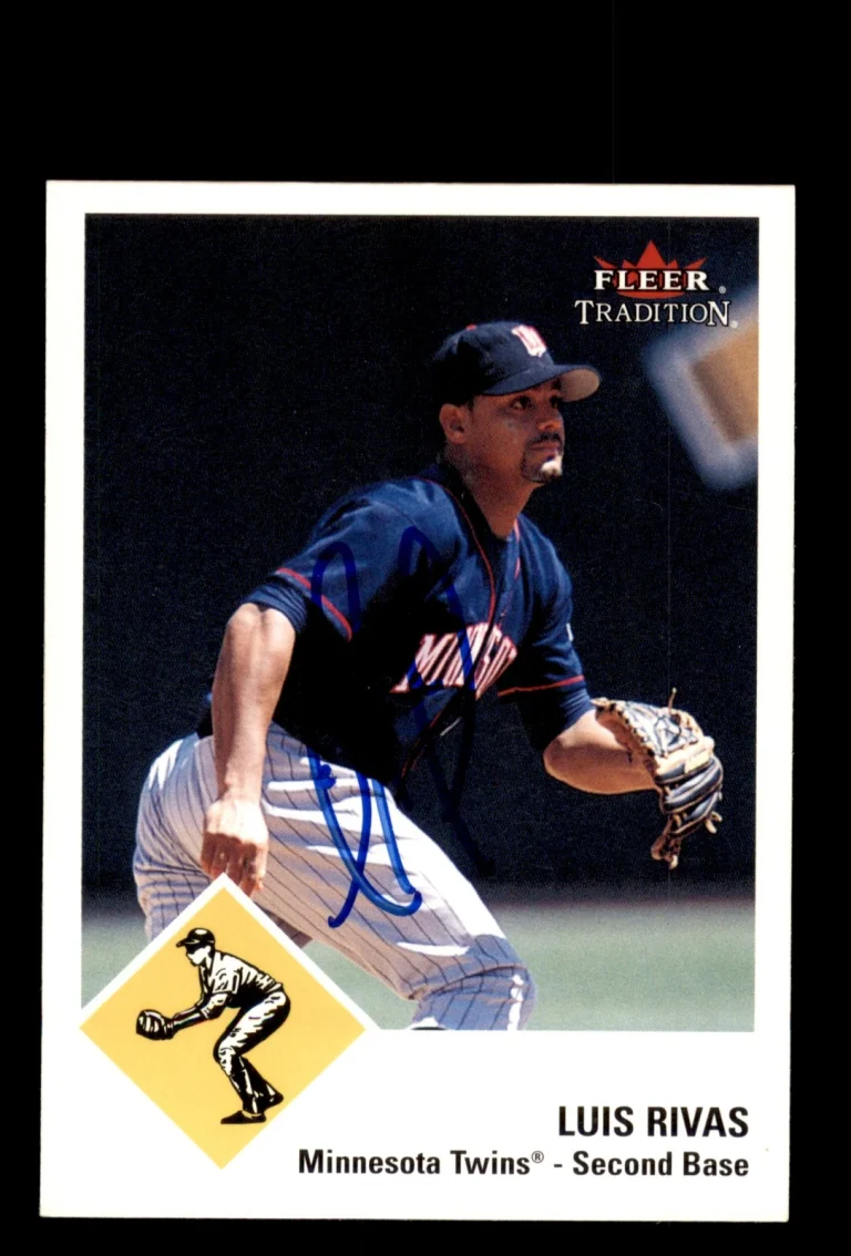 Signed Baseball Card Auto Luis Rivas 2003 Fleer Tradition #147 Minnesota Twins