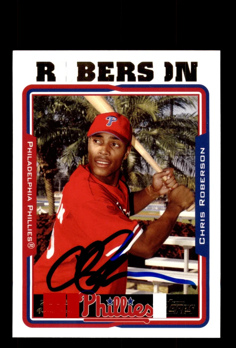 Signed Baseball Card Auto Chris Roberson 2005 Topps #312 Philadelphia Phillies