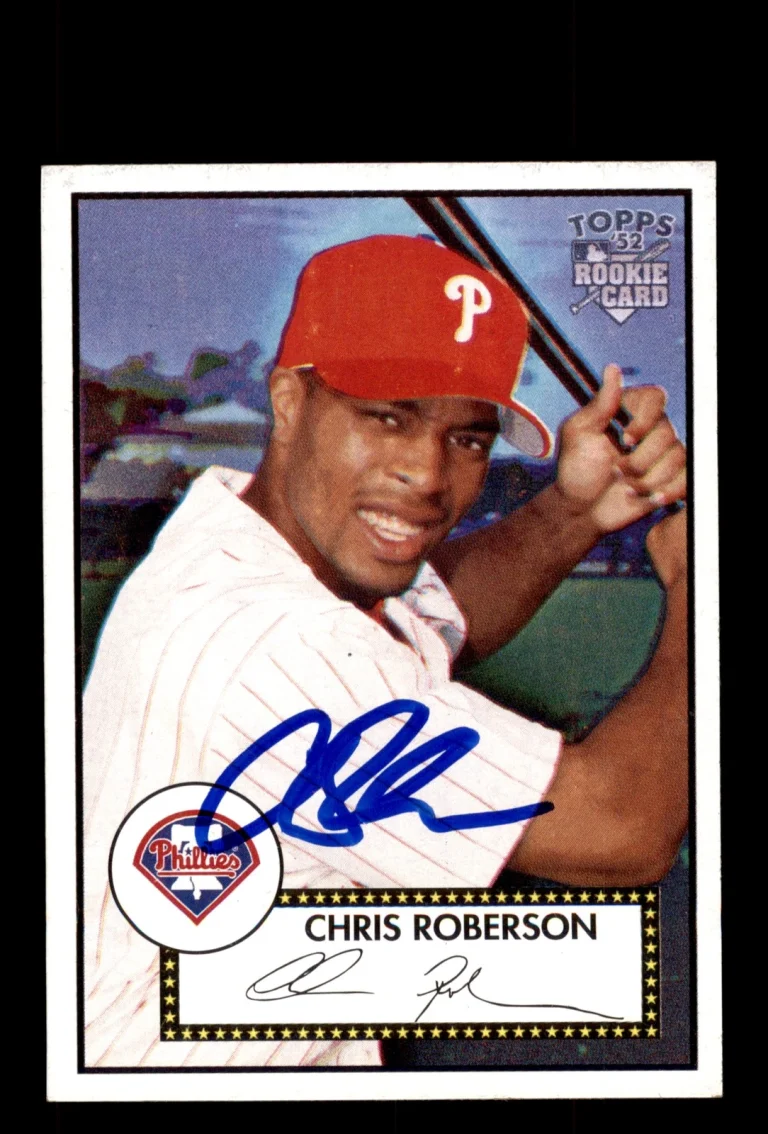 Signed Baseball Card Auto Chris Roberson 2006 Topps '52 Rookies #25 Phillies