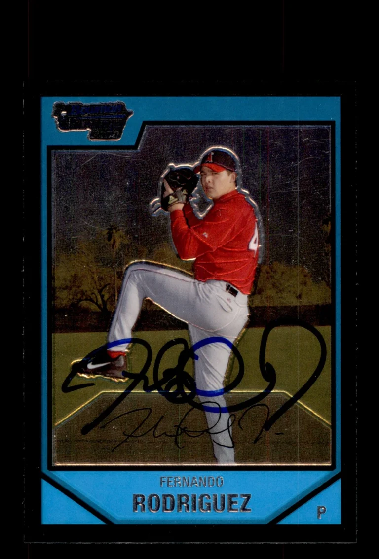 Signed Baseball Card Auto Fernando Rodriguez 2007 Bowman Chrome #BC97 Angels