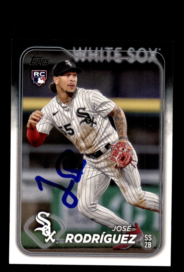 Signed Baseball Card Auto José Rodríguez 2024 Topps #86 Chicago White Sox