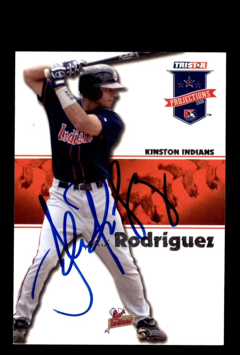 Signed Baseball Card Auto Josh Rodriguez 2008 TriStar PROjections #139 Indians