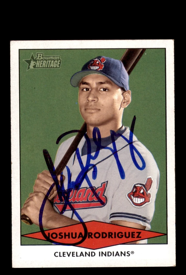 Signed Baseball Card Auto Joshua Rodriguez 2007 Bowman Heritage #BHP31 Indians
