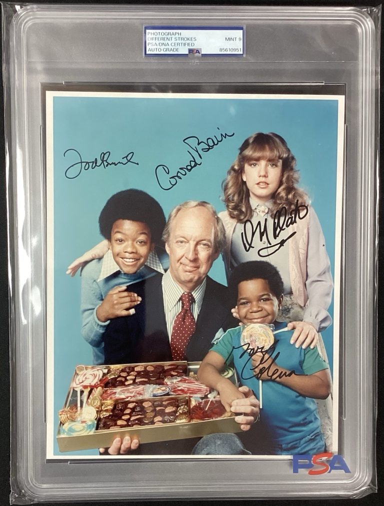 Different Strokes Cast Signed 8x10 Photo Bain Coleman Plato Autograph PSA/DNA 9