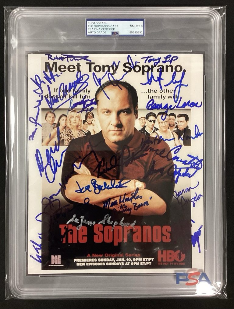 James Gandolfini Signed 8x10 Photo Sopranos David Chase + 20 Autograph PSA/DNA 8