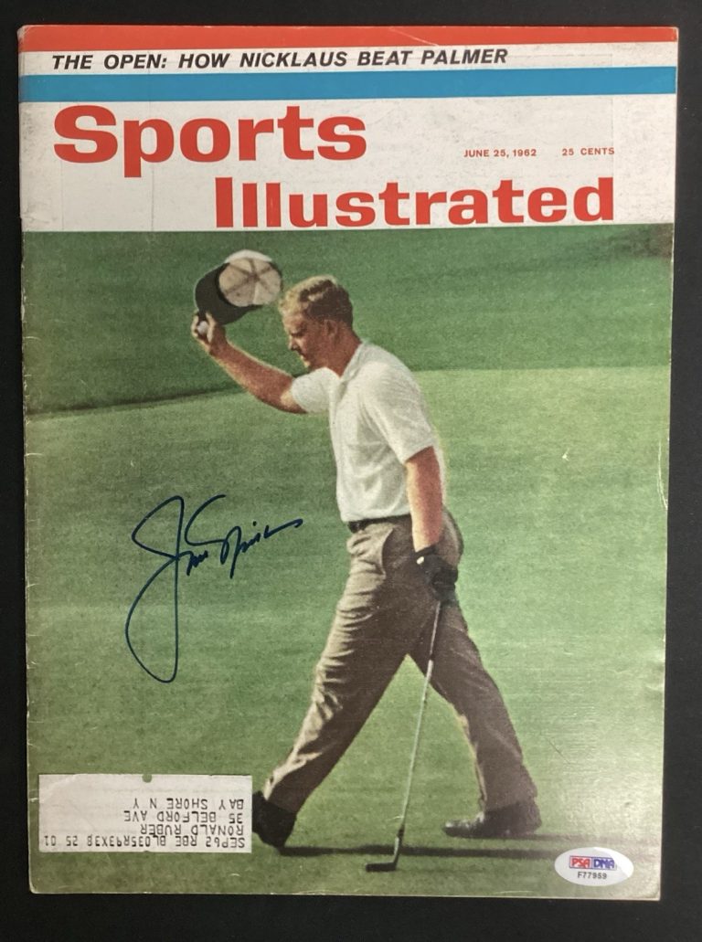 Jack Nicklaus Signed Sports Illustrated 6/25/62 Golf Open Auto Masters PSA/DNA