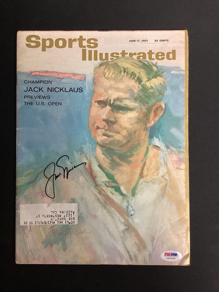 Jack Nicklaus Signed Sports Illustrated 6/17/63 Golf US Open Auto Master PSA/DNA