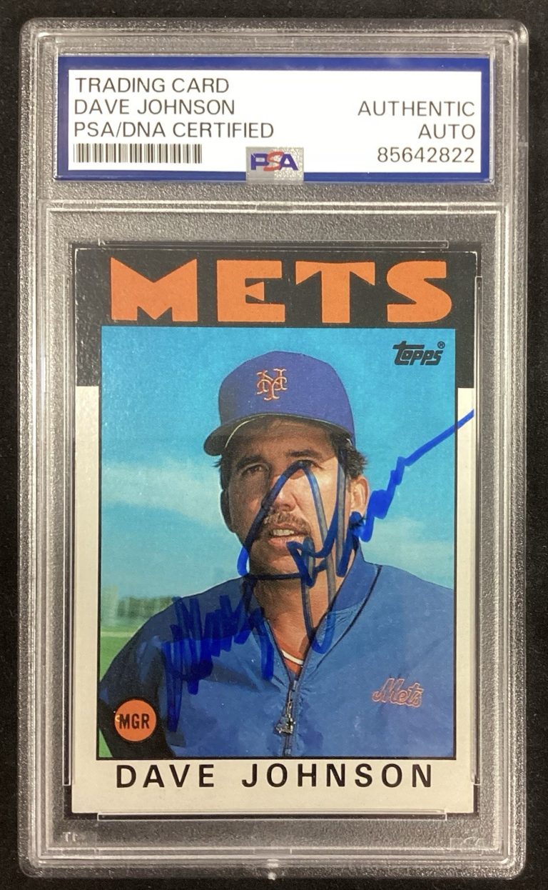 Dave Johnson Signed 1986 Topps #501 Baseball Card NY Mets Autograph PSA/DNA