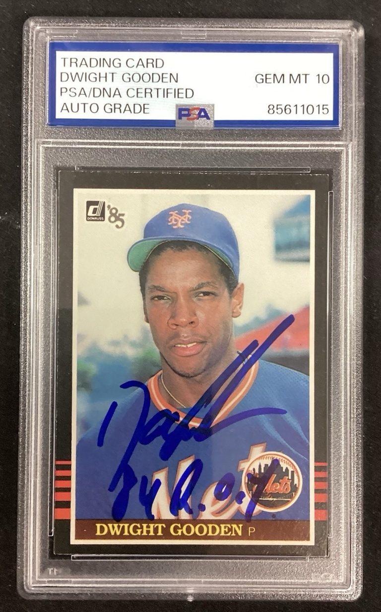 Doc Gooden Signed 1985 Donruss #190 Rookie Card 84 ROY Autograph PSA/DNA 10 #1