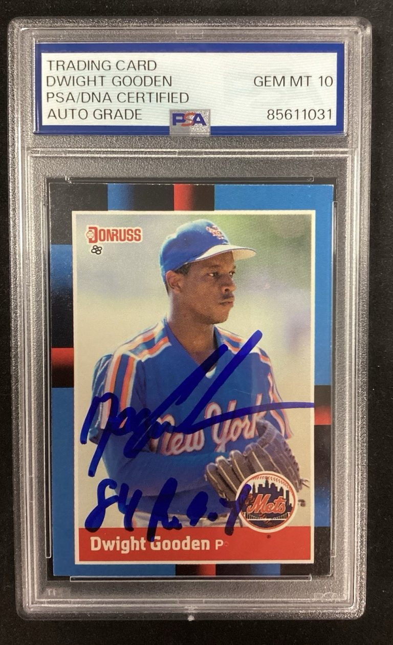 Doc Gooden Signed 1988 Donruss #69 Baseball Card 84 ROY Autograph PSA/DNA 10