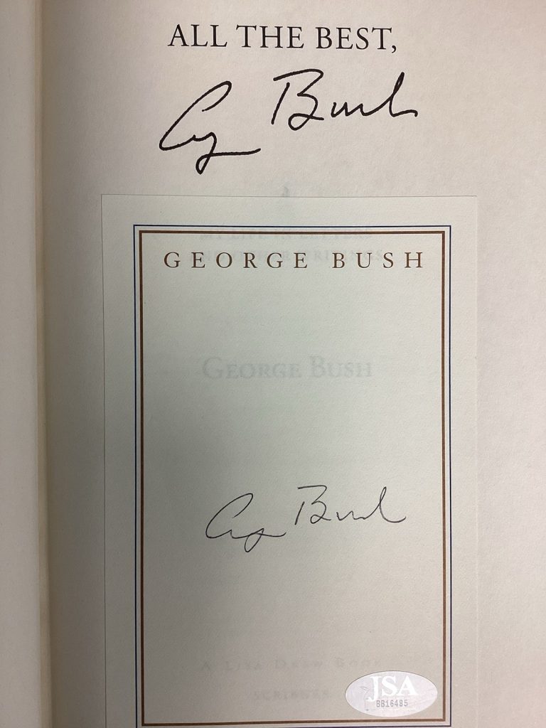 George HW Bush Signed Book All The Best Hardcover POTUS President Autograph JSA