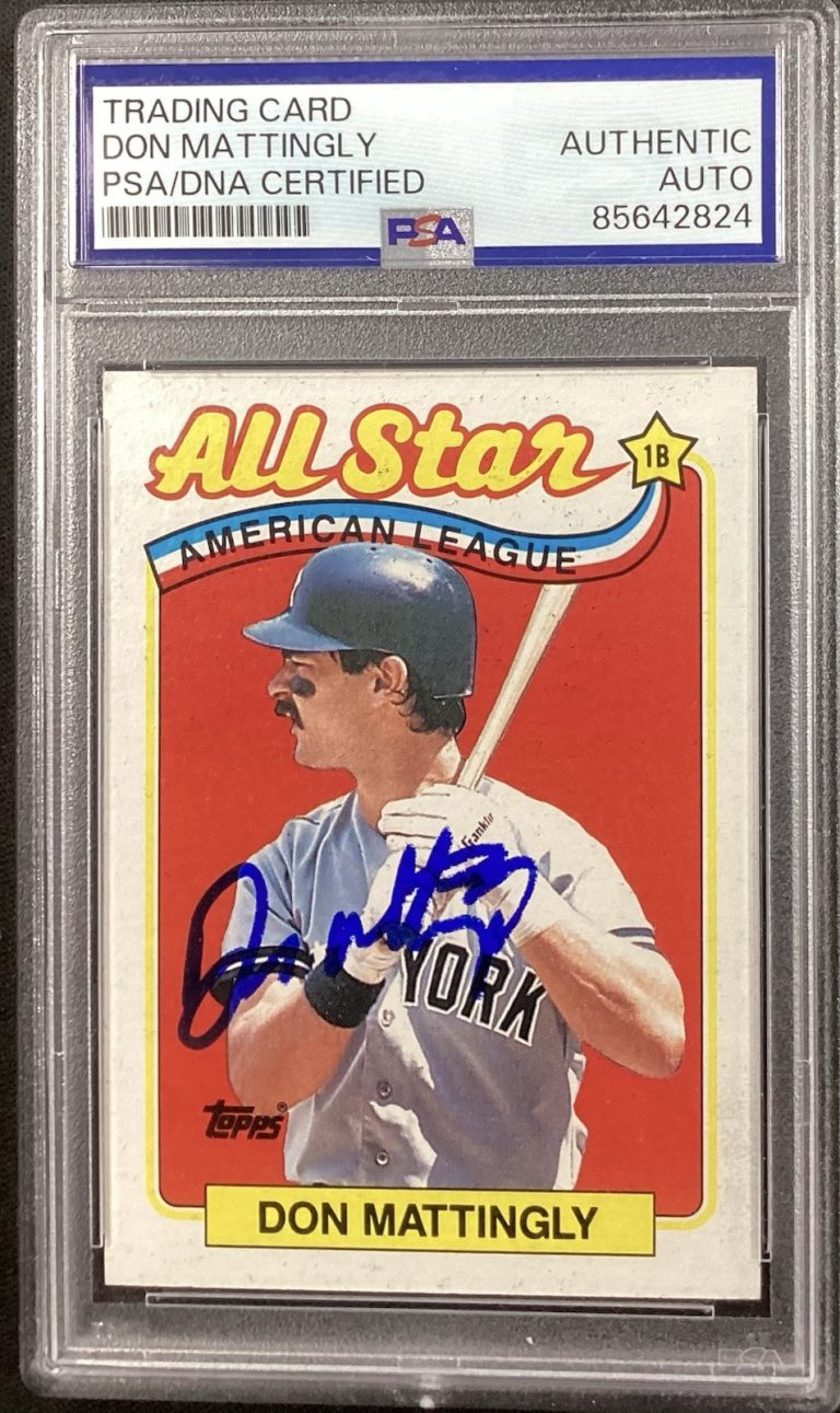 Don Mattingly Signed 1989 Topps #397 Baseball Card Yankees Autograph PSA/DNA