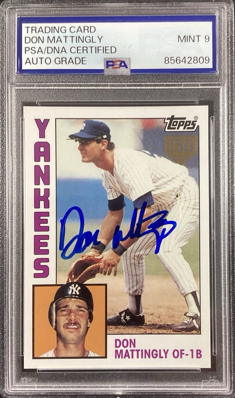 Don Mattingly Signed 2019 Topps ICR 15 Baseball Card /150 Autograph PSA/DNA 9
