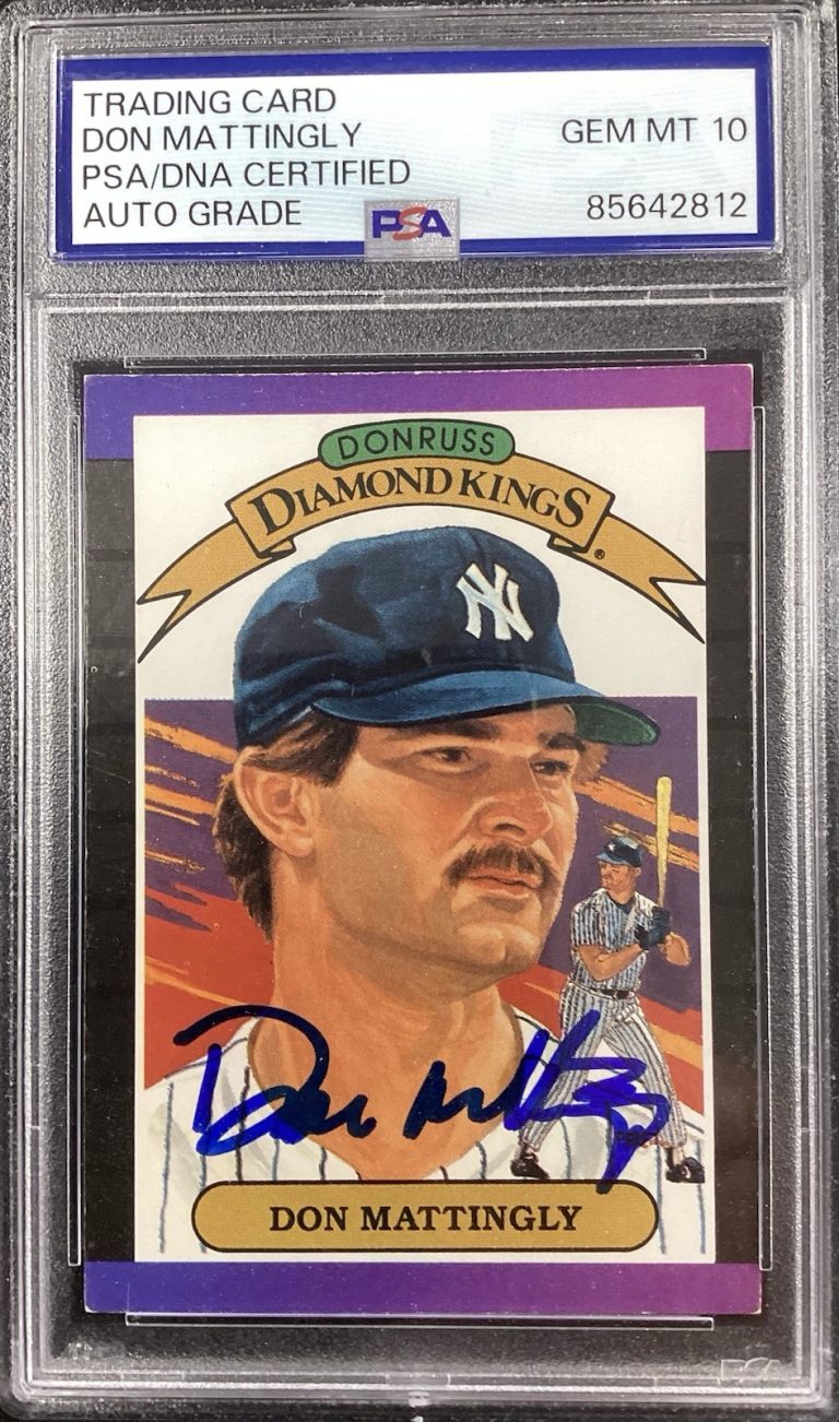 Don Mattingly Signed 1988 Donruss #26 Yankees Baseball Card Auto PSA/DNA MT 10