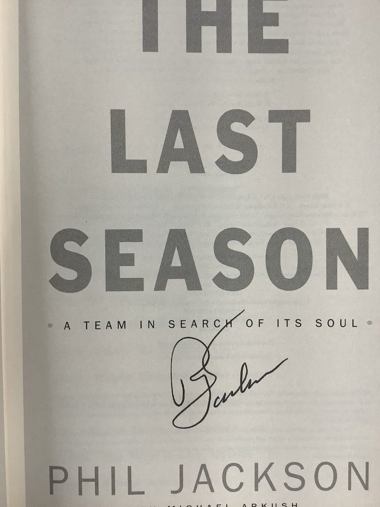 Phil Jackson Signed Book The Last Season Basketball HOF Lakers Autograph HCB JSA