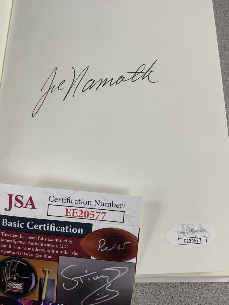 Joe Namath Signed Book All The Way Superbowl 3 Football Jets HOF Autograph JSA