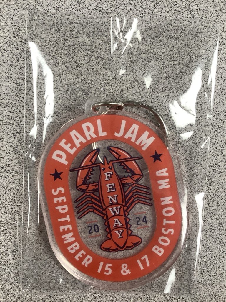 Pearl Jam Keychain Boston Fenway Park 2024 Sept 15 17 Dark Matter Tour PJ Vedder
