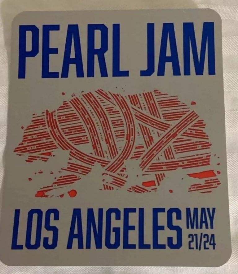 Pearl Jam Sticker Los Angeles N1 5/21/2024 Eddie Vedder Dark Matter Tour  Cali