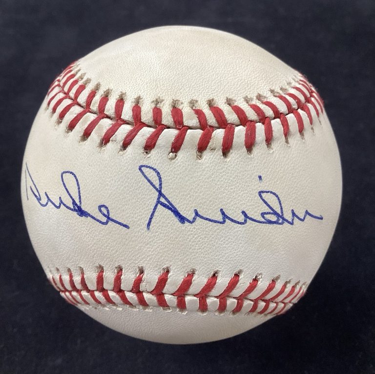 Duke Snider Signed Baseball OMLB Brooklyn Dodgers HOF Autograph TPG
