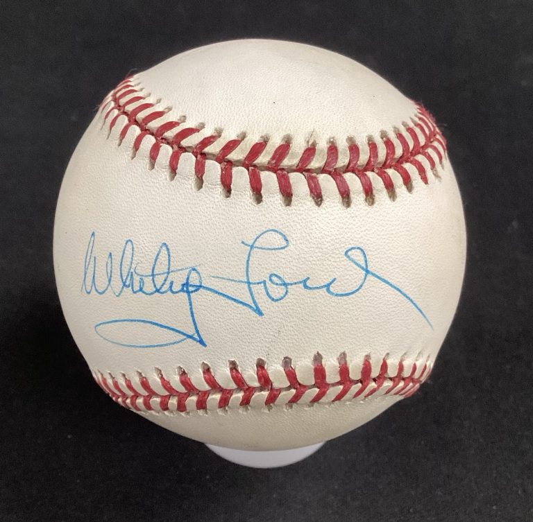 Whitey Ford Signed Baseball BB NY Yankees Autograph PSA/DNA