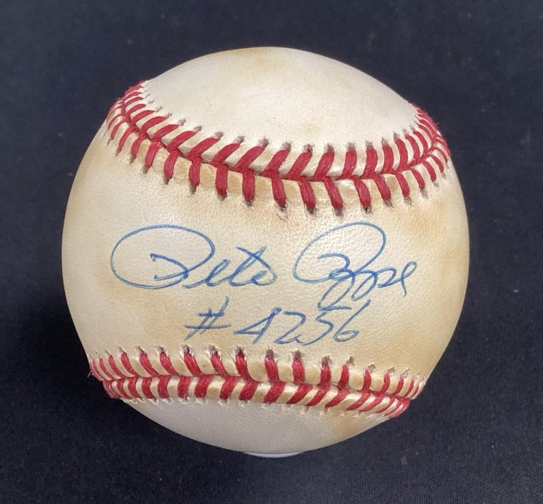 Pete Rose Signed Baseball ONL Cincinnati Reds Autograph #4256 TPG #3