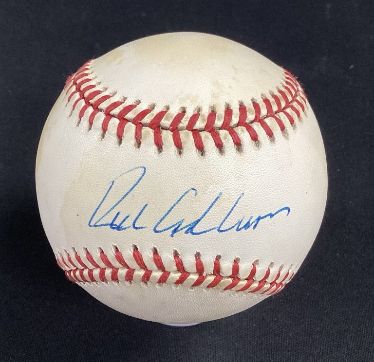 Richie Ashburn Signed Baseball OMLB Philadelphia Phillies Autograph PSA/DNA