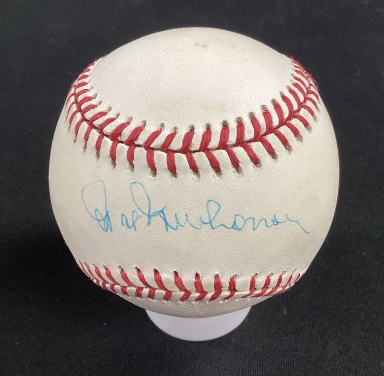 Hal Newhouser Signed Baseball OMLB Cleveland Indians HOF Autograph TPG