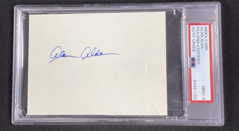 Alan Alda Signed Cut Mash Actor Hawkeye Tough Sig 30 Rock PSA/DNA Auto Mint 9